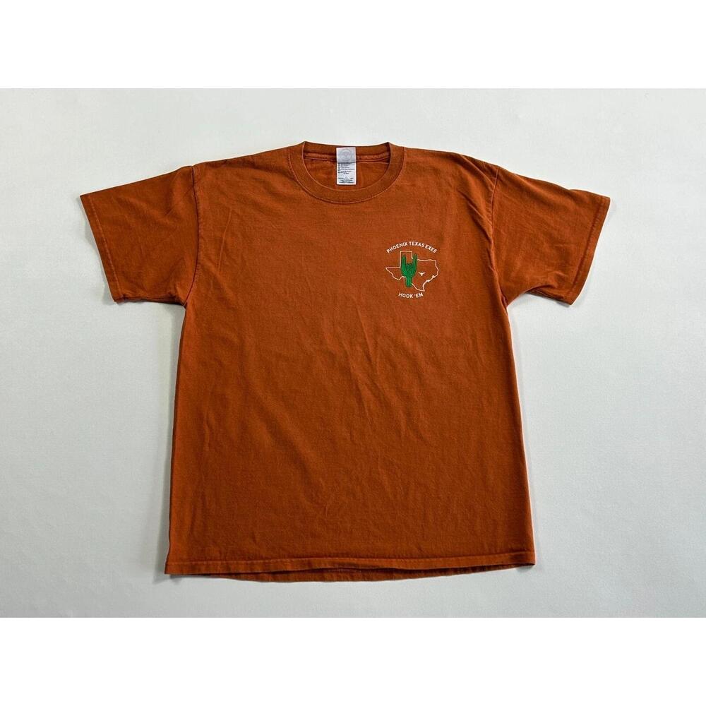 Delta Magnum Weight T Shirt Mens L Orange Phoenix Texas Longhorns Graphic